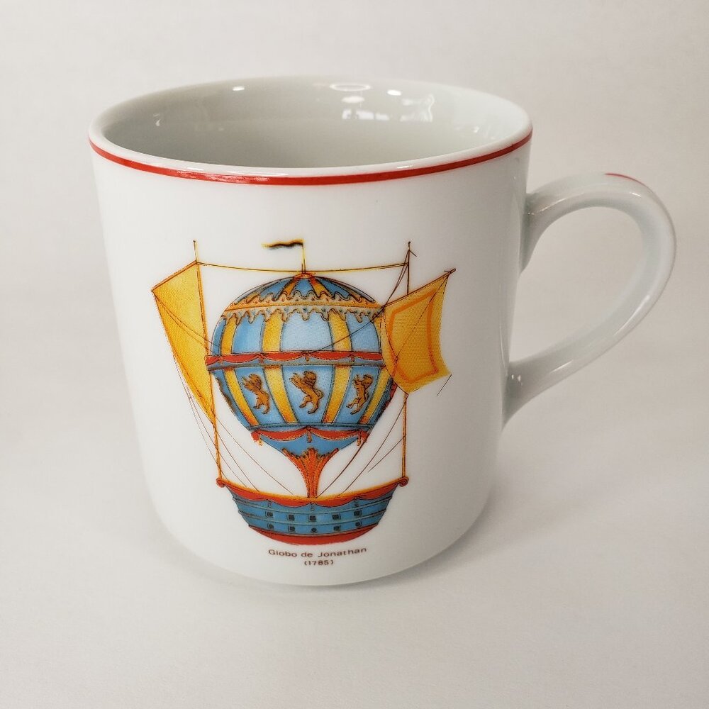 JKW Hot Air Balloon Coffee Mug "Globo de Jonathan 1785" Bavaria Western Germany
